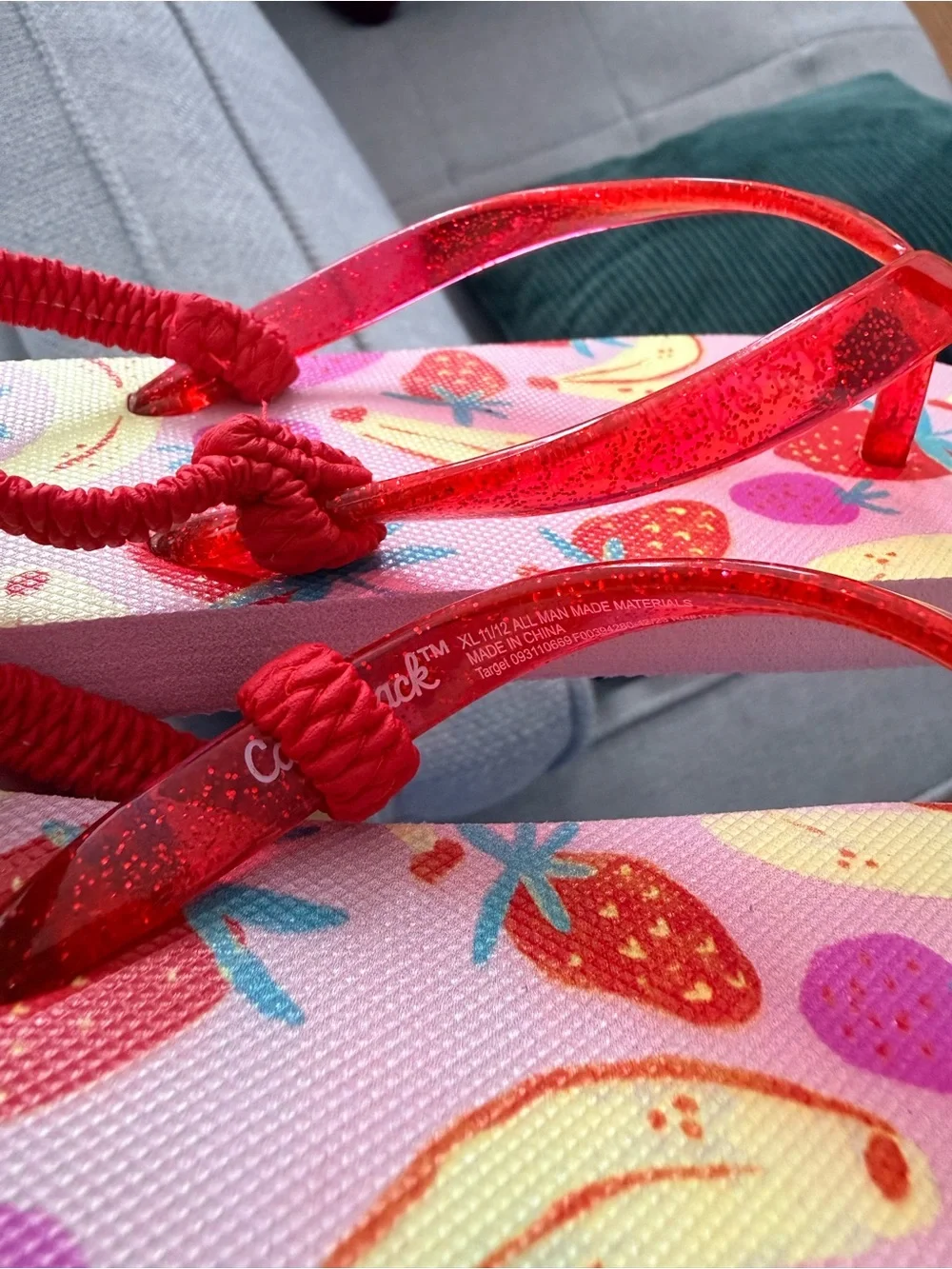 🍌🍓Girls' Bubblegum Pink Two-Buckle Sandals & fruity fun flip flops 🍓🍌
